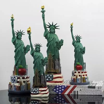 Скульптура Статуи Свободы из смолы, Художественное украшение, Декор для дома, офиса, кабинета, Сувенир из поездки, Памятная монета Статуи Свободы