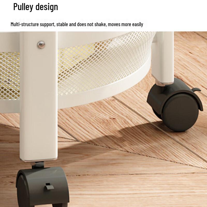 Hufeng Folding Kitchen Storage Trolley with Baskets