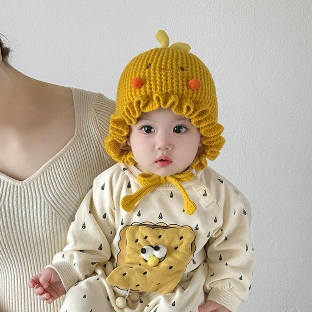 Knitted Fabric Baby Hat Thick Warm Knitted Cap Soft Touch Kids Beanie Kid