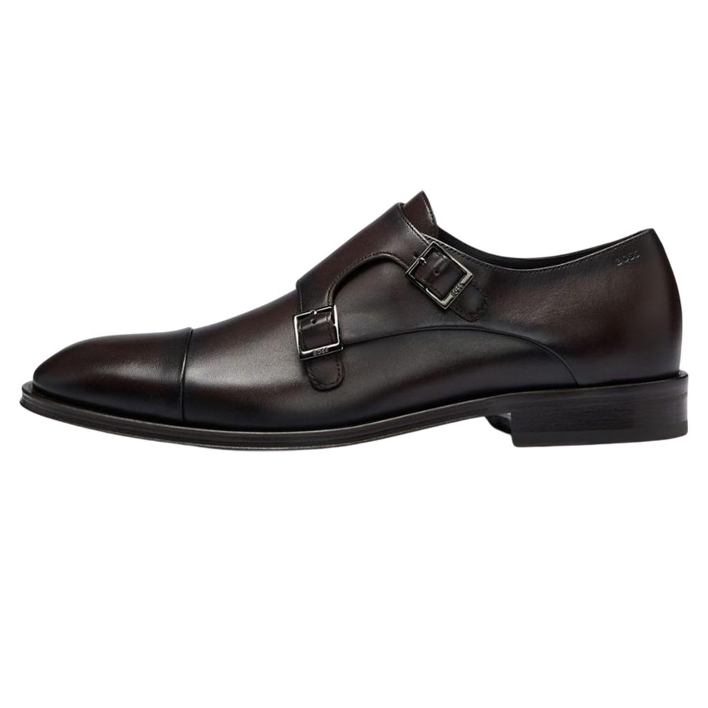 Boss Mens Derrek Leather Double Monk Strap Oxfords