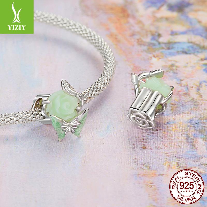 Роза Бабочка Бисероплетение Ветер Персонализированный Сделай Сам Браслет Бисероплетение Аксессуары Цветок Растение Животное Бусины