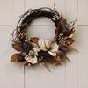 Magnolia Semi Wreath with Pinecone 40cm