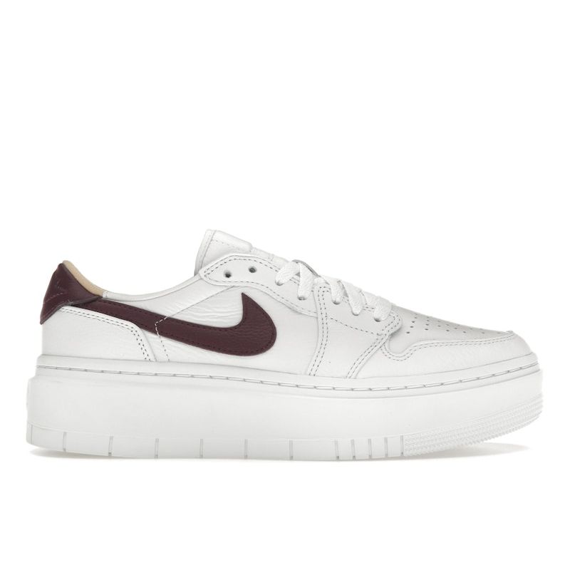 Jordan 1 Элевейт Лоу Вайт Бордо (Женский) Женские кроссовки Бело-Ониксовые DH7004-162