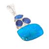 Neon Blue Apatite, Sapphire Gemstone 925 Sterling Silver Jewelry Pendant 2.36" AH-5219