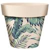 [A2053] - 'Tropical' Bamboo Plant Pot Green Beige - 17x15 Cm
