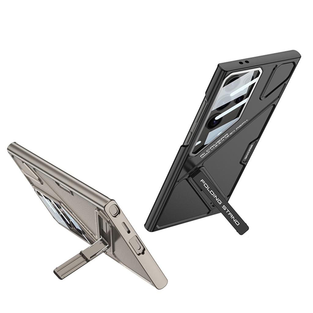 For Samsung Galaxy S25 Ultra Case Mecha Style Shockproof Hard PC Phone Cover with Kickstand