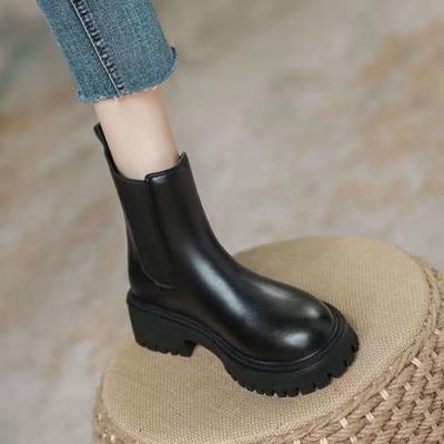 Британские ботинки Мартина женские 2025 новая осень и зима универсальные французские маленькие короткие ботинки тонкие ботинки ботинки челси инс