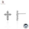 Bague Ringen S925 Серебряные серьги-гвоздики Mosan с бриллиантами Женские изысканные серьги с геометрическим крестом