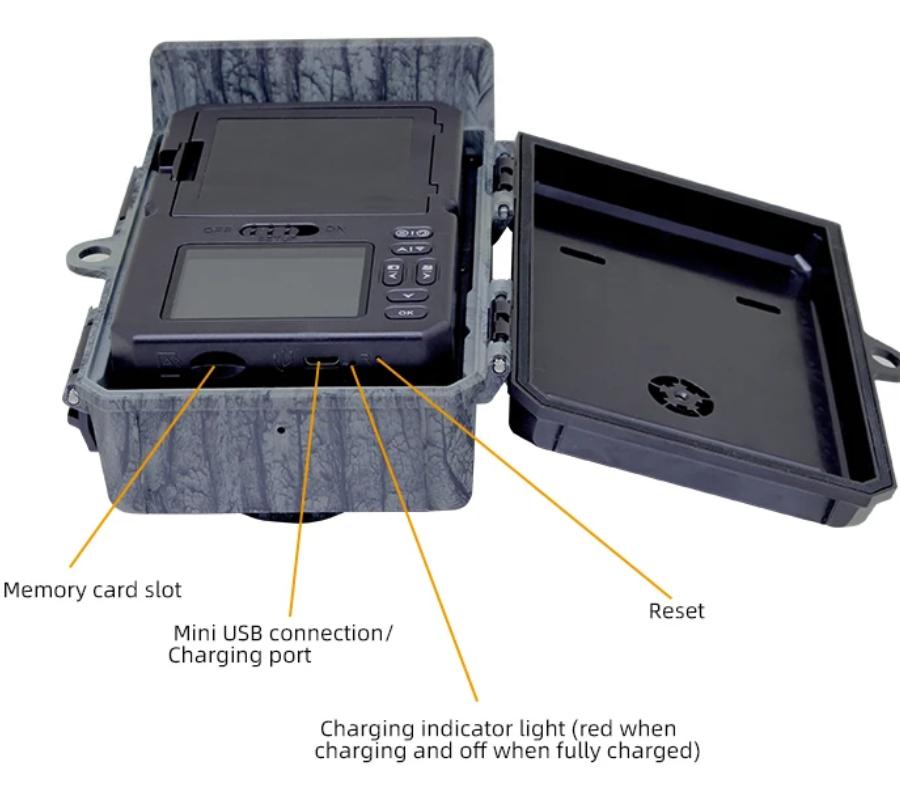 2025 Солнечная камера для дикой природы 50 МП 4K видео Камера слежения Ночное видение 0,3 с Активация движением Водонепроницаемая садовая камера Наружное наблюдение за охотой