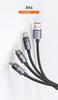 Mcdodo 6A Быстрая зарядка на Lightning Micro USB 6A Быстрая зарядка Совместим с iPhone и другими USB Прозрачная зарядка Кабель 3-в-1, USB-A USB-C &