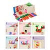 Montessori Box Wooden Toy Color Matching Plugging Toy Game Sensory Developmental Early Learning Aids for Preschool Kids