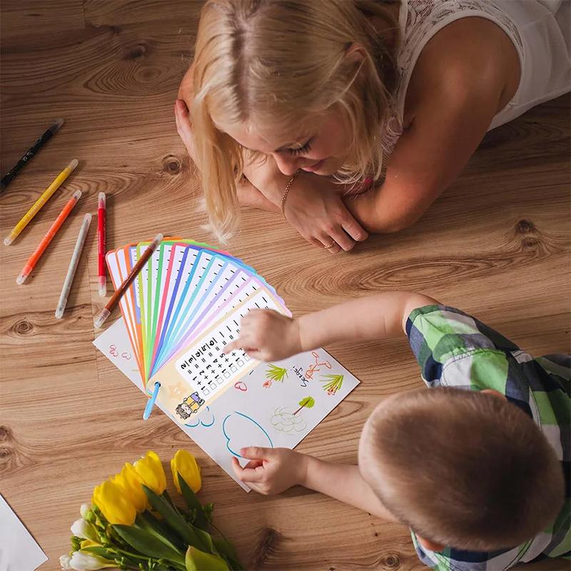 15 шт./набор Карточки для математических тренировок с ручкой Сложение Вычитание Умножение Деление Карточка Школьные Математические Учебные Пособия TMZ