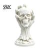 Mysterious Home Accents 3D Printed Skull & Devil Hand Figurine, Realistic Holding Horror Theme Room Statue, Gothic Desktop Ornament for Halloween