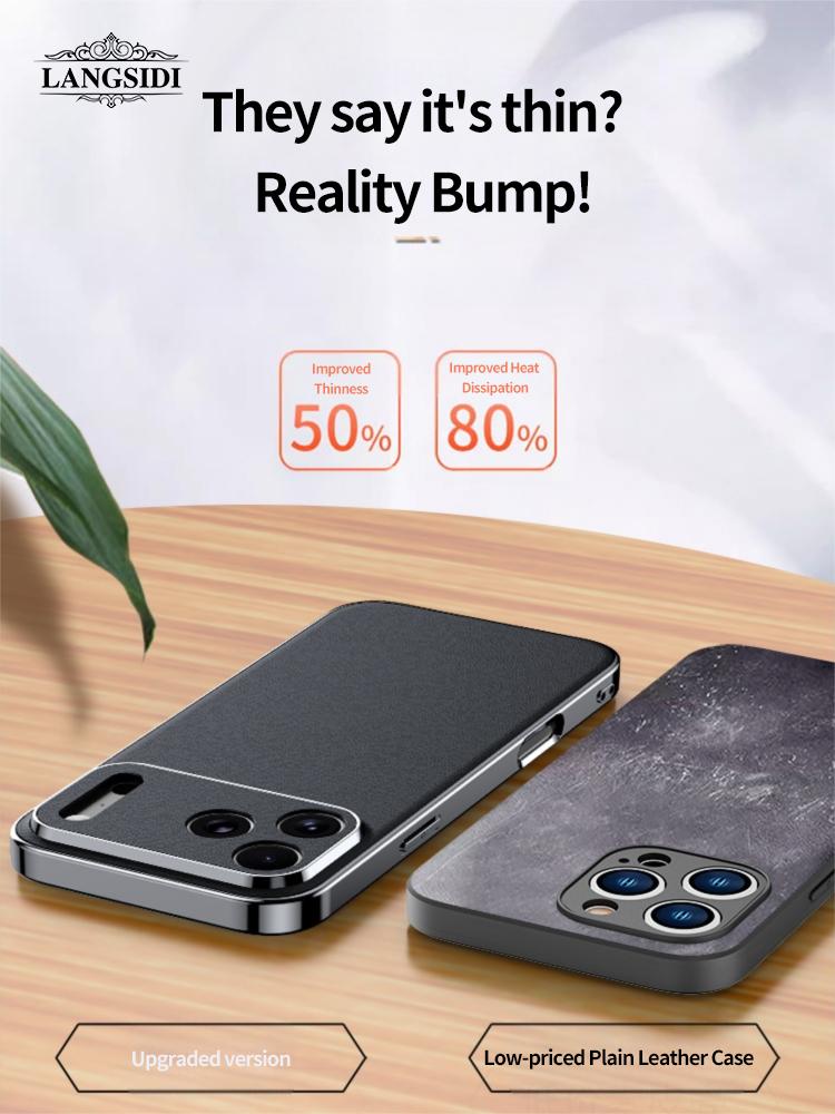 Кожаный чехол для телефона для iPhone 17 16 15 14 Pro Max Air 17Pro 16Pro Защита всей камеры Задняя крышка