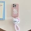 Розовая линия KT cat подходит для iPhone16promax Чехол для iPhone 14 нишевый 15 защитный чехол 17pro