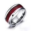 [Rockyu] Jewelry Popularity Tungsten Ring Men's Fashionable Ring Wood Crest Ring Light