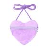 Kids Girls Heart Shaped Messenger Bag Shiny Fish Scale Styling Bag