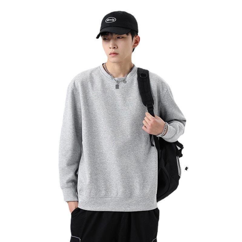 Men Spring and Autumn Basecoat Long Sleeve T-shirt Men Sweater Men Long Sleeve T-shirt Fashion Autumn Clothing White Men Top