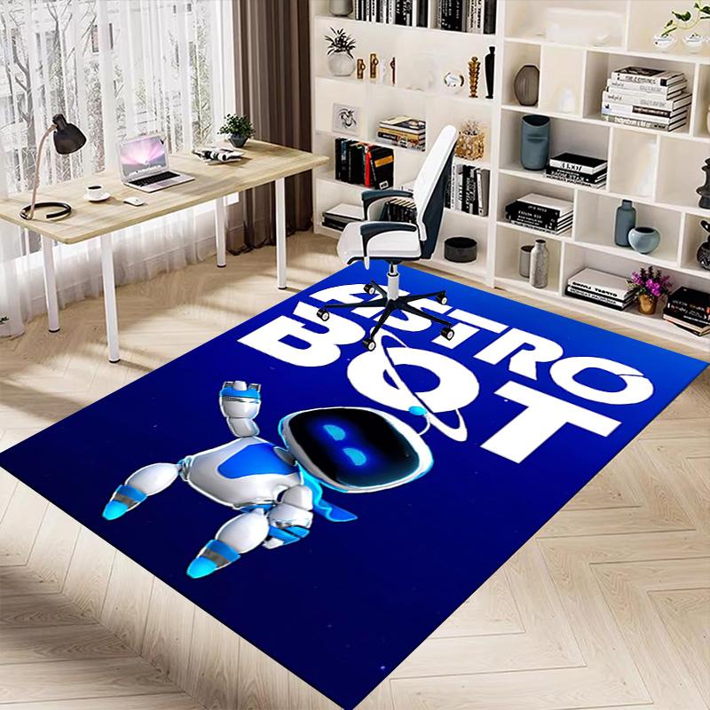 1pc Astro Bot Adventure Carpet for Playroom Bedroom Living Room Sofa Home Decor,kids Game Area Rug Non-slip Floor Mat Y7238