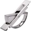 1 Pack Concealed Drawer Door Finger Insert Recessed Flush Pull Handle with Resin Back Cap, Silver
