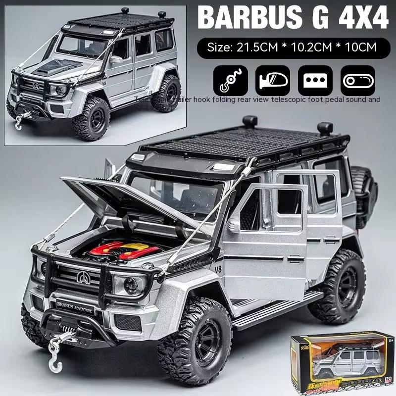 Новый 1:24 AMG G63 Модель автомобиля из цинкового сплава, литая модель игрушечной машины с инерционным механизмом, со звуком и светом, подходит для детей, мальчиков, подарочная коллекция, украшения