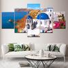 Canvas Painting thira Greece Santorini Blue Ocean 5 Pieces Wall Art Painting Modular Wallpapers Poster Print Home Decor