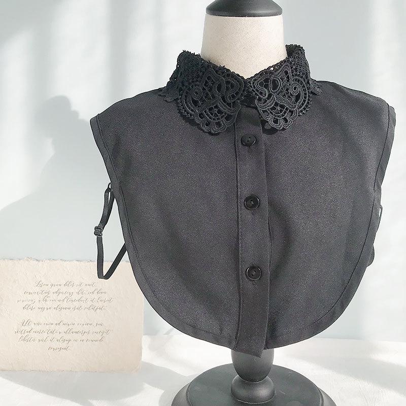 Women's Versatile White Lace Fake Shirt Collar for Spring and Autumn