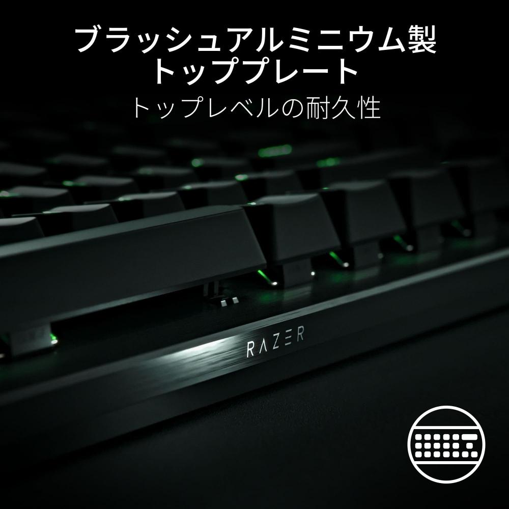 Оснащена аналоговой игровой клавиатурой Rapid Trigger Razer Razor Huntsman V3 Pro Mini JP с регулируемым оптическим переключателем срабатывания, усилие нажатия 40G