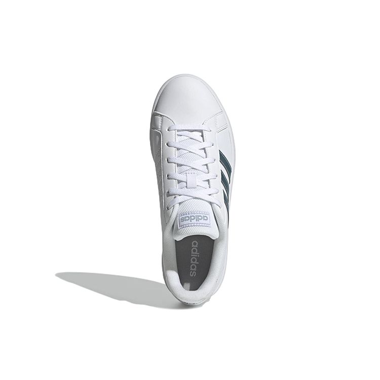 Adidas Grand Court Base White Vision Metallic Women Sneakers Cloud-White Grey-Two GZ8164