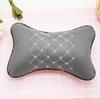 1pcs Car Neck Pillows Both Side Pu Leather Pack Headrest For Head Pain Relief Filled Fiber Universal Car Pillow