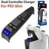 For PS5 Slim Controller Charger Station with LED Light Dual Socket Fast Charging Cradle Dock for Playstation 5 Dualsense Gamepad