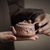 Старинный чайник из старой каменной глины, небольшая емкость, китайский чайник ручной работы, можно хранить, наборы для кунг-фу, фильтр-чайники