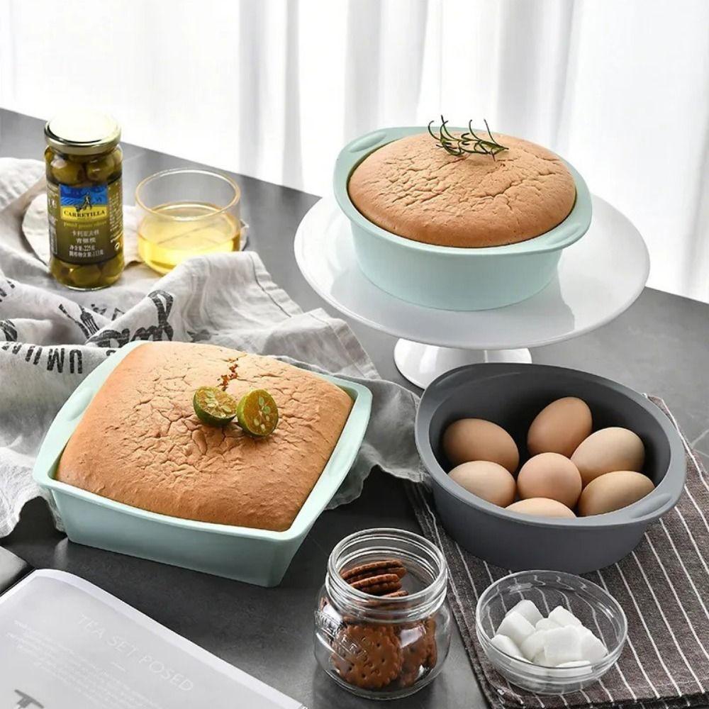 Silicone Baking Cake Mold Household Brownie Pot New Square Cake Plate
