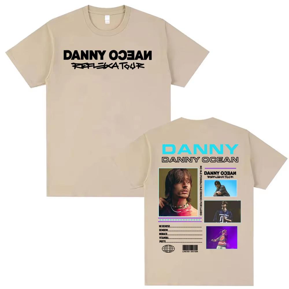 Danny Ocean 2026 Reflexa Tour 2026 Concert T Shirt Mens Clothing Hip Hop Pop Music Tee Shirt pure Cotton Cozy Shortsleeved top