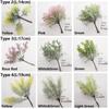 6PCS/Bundle DIY Home Decor Xmas Ornament Simulation Plants Faux Grass Pine Artificial Flowers