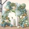 Набор из 169 шт. серо-сине-зеленых латексных шаров, подходящий для украшения вечеринок по случаю дня рождения, свадеб, Дня святого Валентина