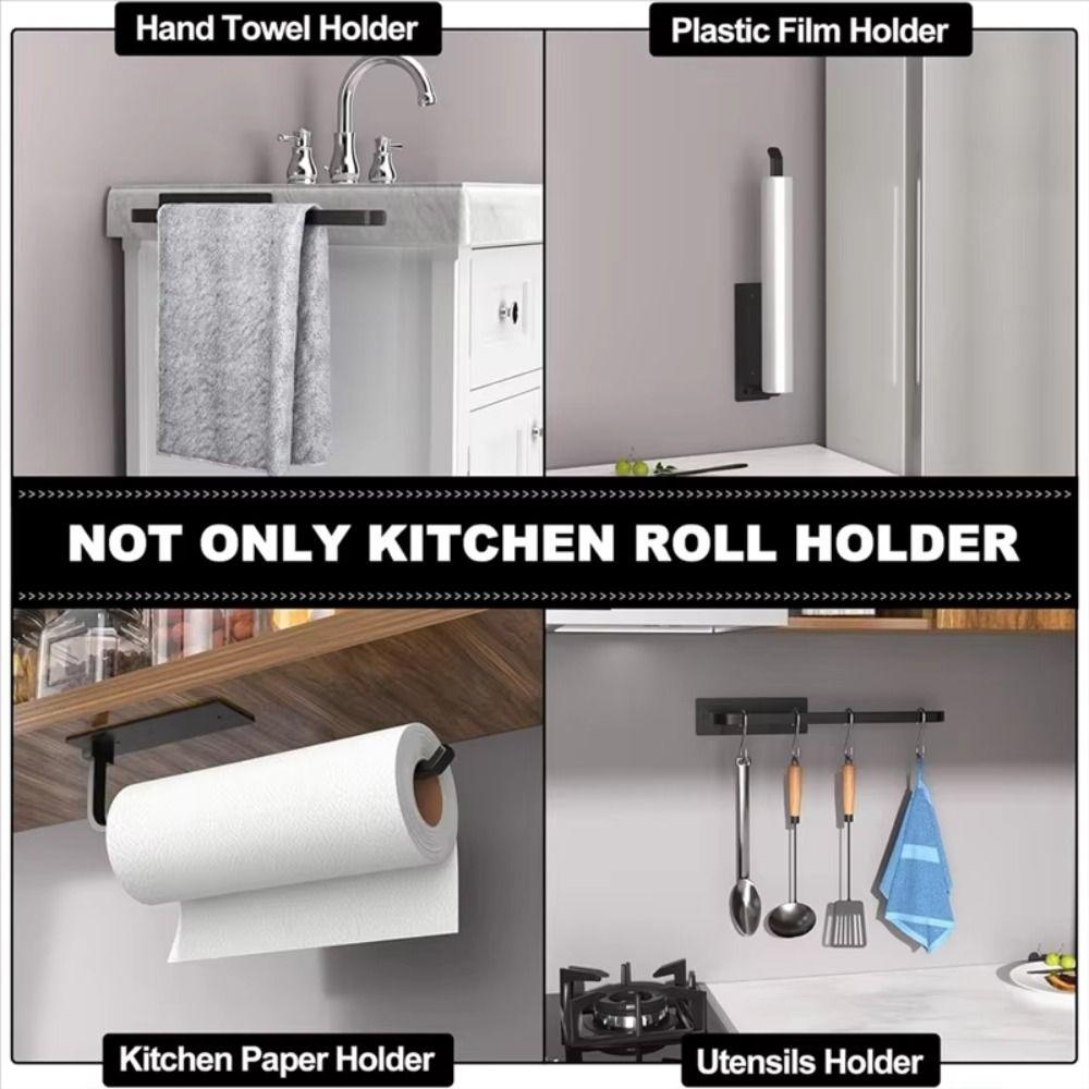 Under Cabinet Kitchen Roll Dispenser Hanging Towel Roll Stand Washroom