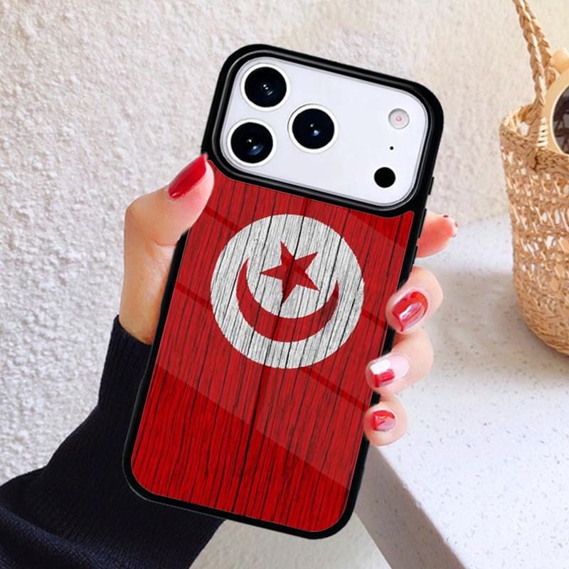 Чехол для телефона с символами звезды флага Туниса для iPhone 17 Air 16 15 14 13 12 11 Pro Max Plus