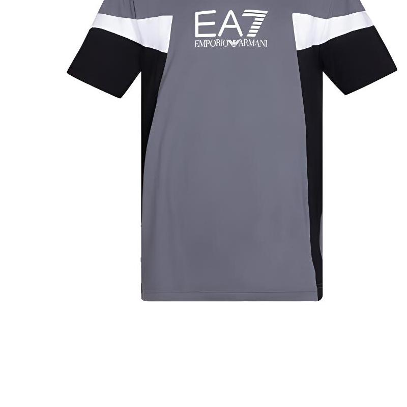 EMPORIO ARMANI EA7 SS24 T Shirt Men's Gray 3DPT10-PJ02Z-1977