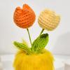 Вязаные крючком разноцветные ручные работы своими руками имитация тюльпана декоративные подарки подарок вязаные цветы из пряжи домашний декор 2 цвета