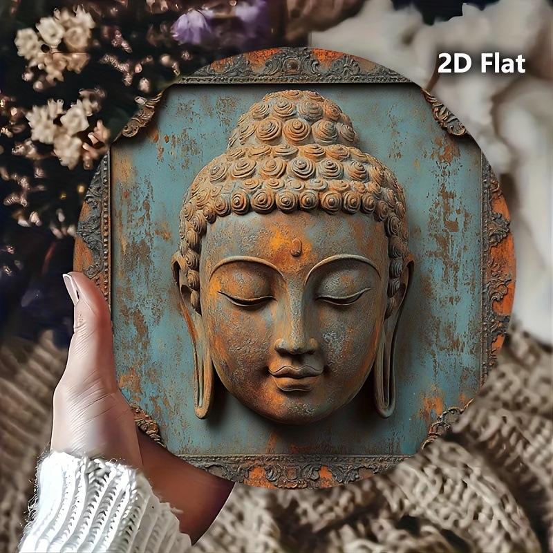 Vintage Clown Metal Sign 7.8" Round Aluminum Wall Art Humorous Bathroom Decor Bar Cafe Beach House