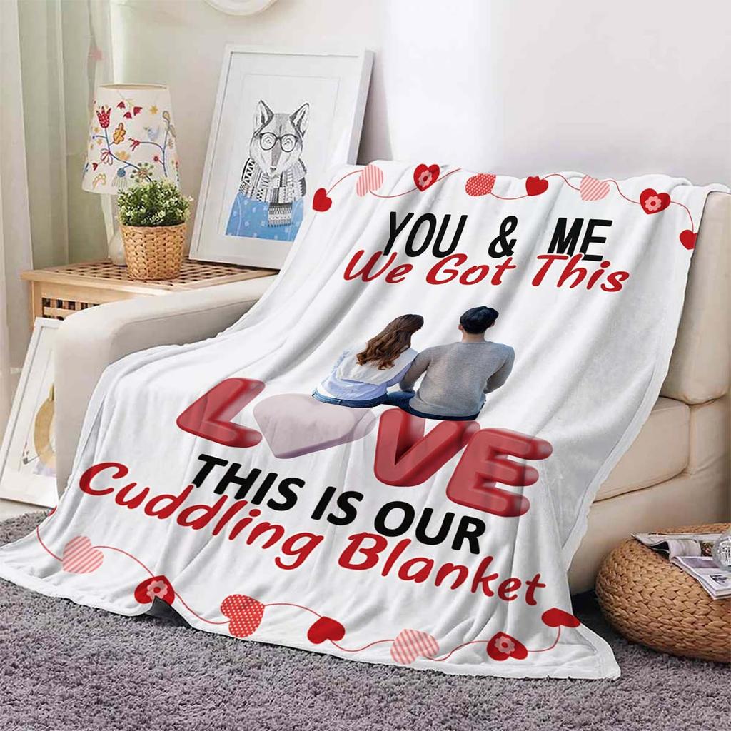 Valentines Day gifts digitalprinted polyester Bedroom velvet flannel soft sofa cover blanket Fleece soft sofa cover blankets