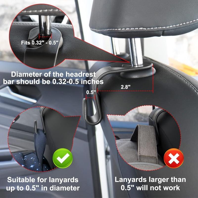 1/2/4/8 шт. Универсальный автомобильный крючок для подголовника на заднем сиденье автомобиля, крючок для кошелька, автомобильный крепеж, вешалки, аксессуары для хранения вещей в автомобиле