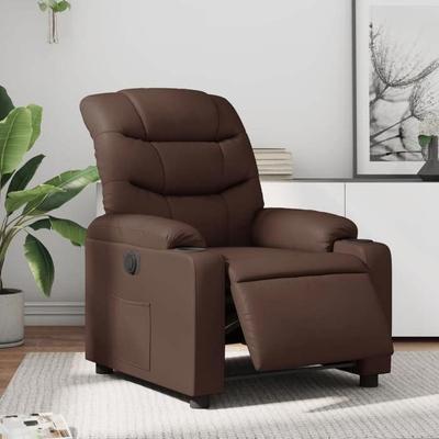 Maison Exclusive - Fauteuil Inclinable Électrique Marron Similicuir