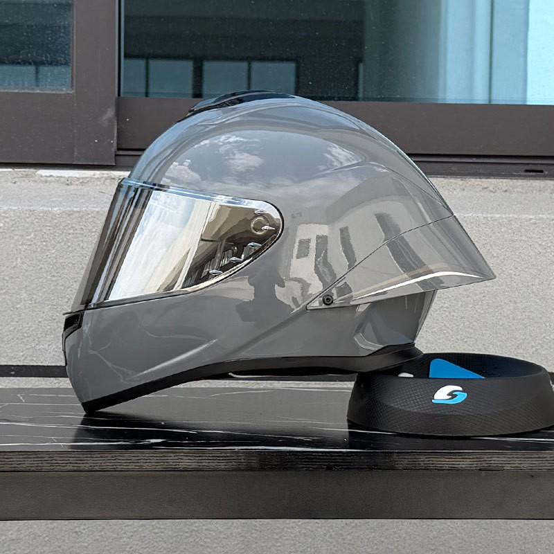 Full Face Motorcycle Helmet With Single Visor Large Rear Wing Bluetooth Slot All Season Use Men Women