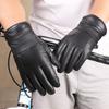Winter Leather Gloves Men's Outdoor Riding Warm Gloves Driving Outdoor Cold-proof Piled Thickened Sheepskin Gloves