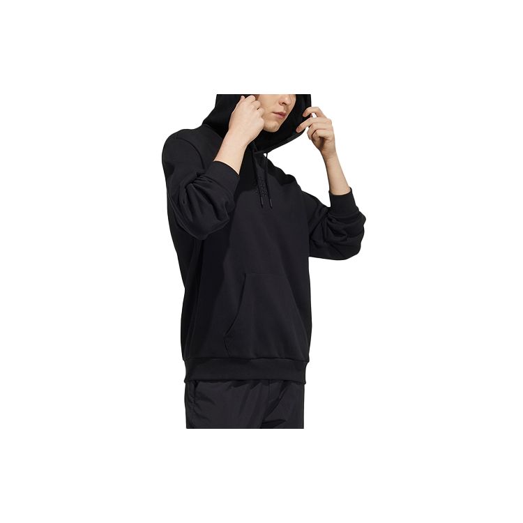 Adidas Neo Solid Color Long Sleeve Hoodie Men Tops Black H14214