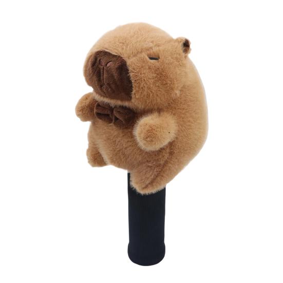 Плюшевый чехол на голову гольф-клуба капибара, мягкая игрушка, кукла, чехол-протектор для головы гольф-дерева, драйвера, аксессуары для гольфа, подарок для гольфиста, мужчины, женщины