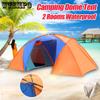Quality 3-4 Person Large Tent Waterproof Double Layer Summer Tent Outdoor Camping Hiking Fishing Hunting Familiy Party Tent