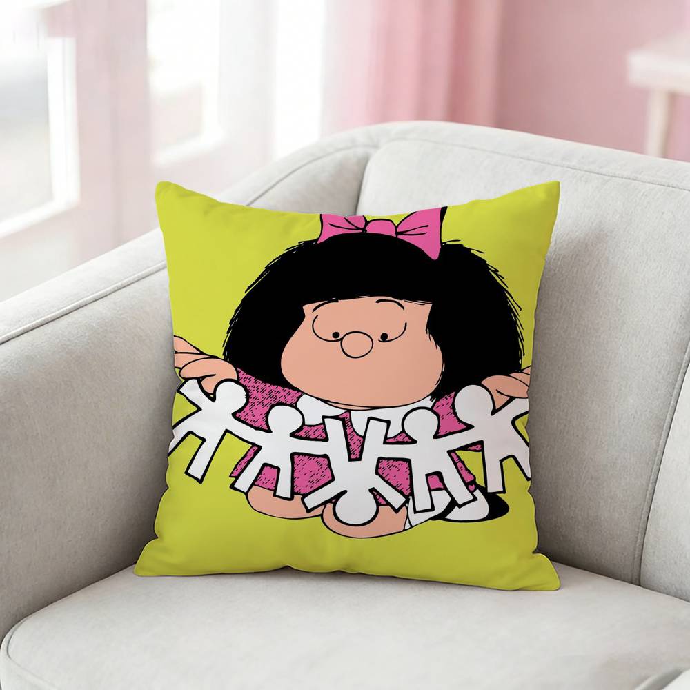 Funny MMafalda Pillow Case Pattern Printed Pillowcase For Living Room Sofa Cushion Cover